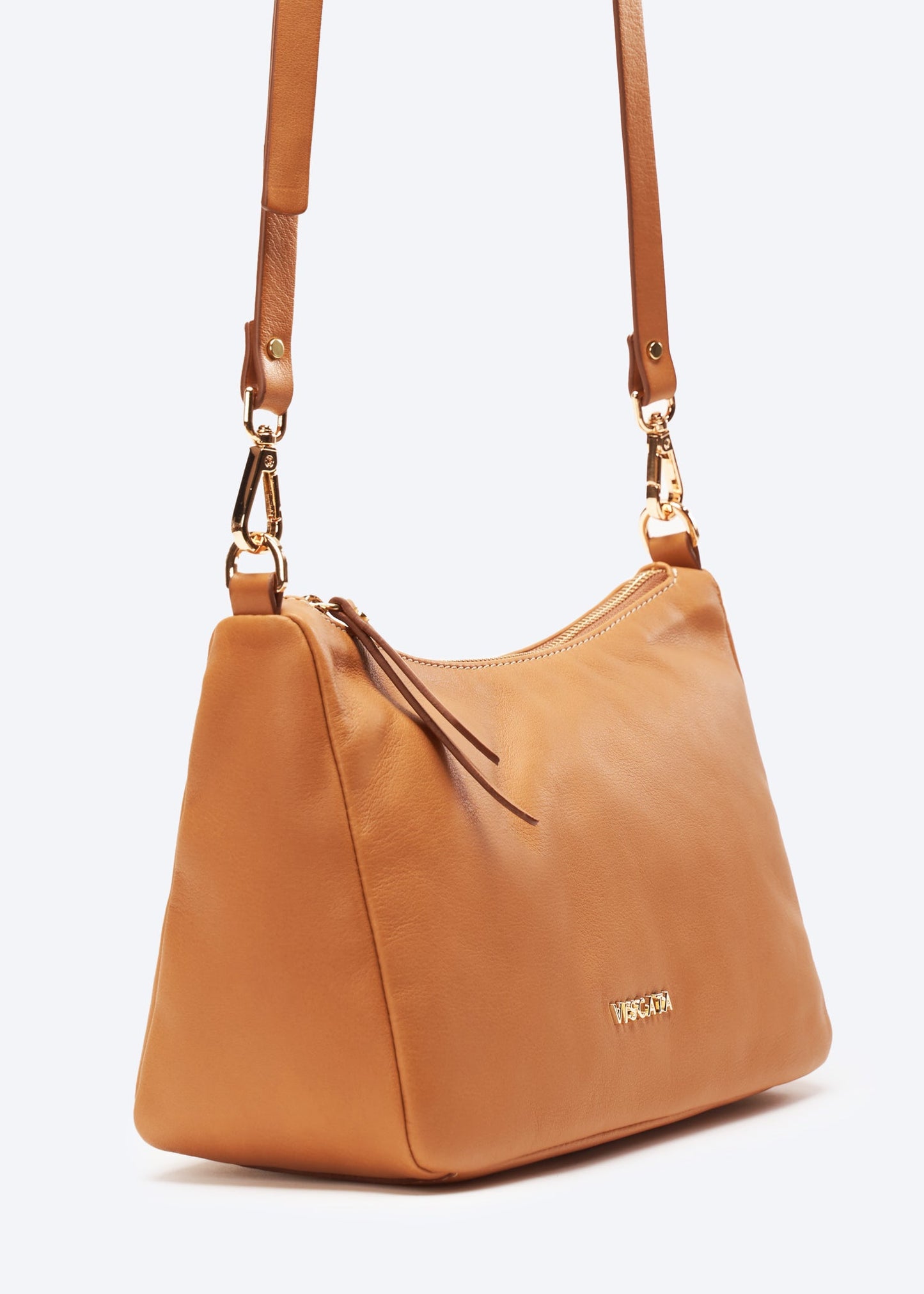 Linda bolsa transversal de couro