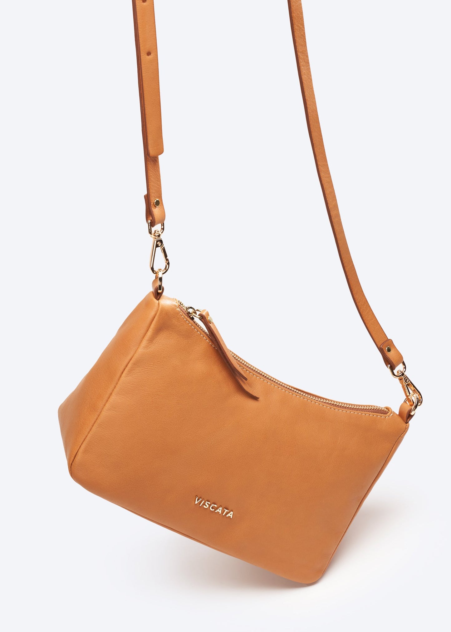Linda bolsa transversal de couro