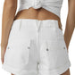 Shorts jeans Free People Beginner's Luck Slouchy Roll Cuff, branco, tamanho 29