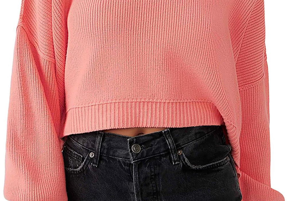 Suéter Cropped Easy Street da Free People Rosa Tamanho XS