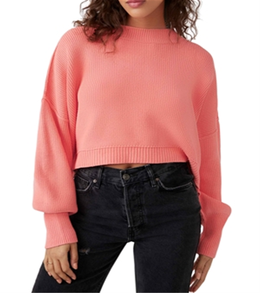 Suéter Cropped Easy Street da Free People Rosa Tamanho XS