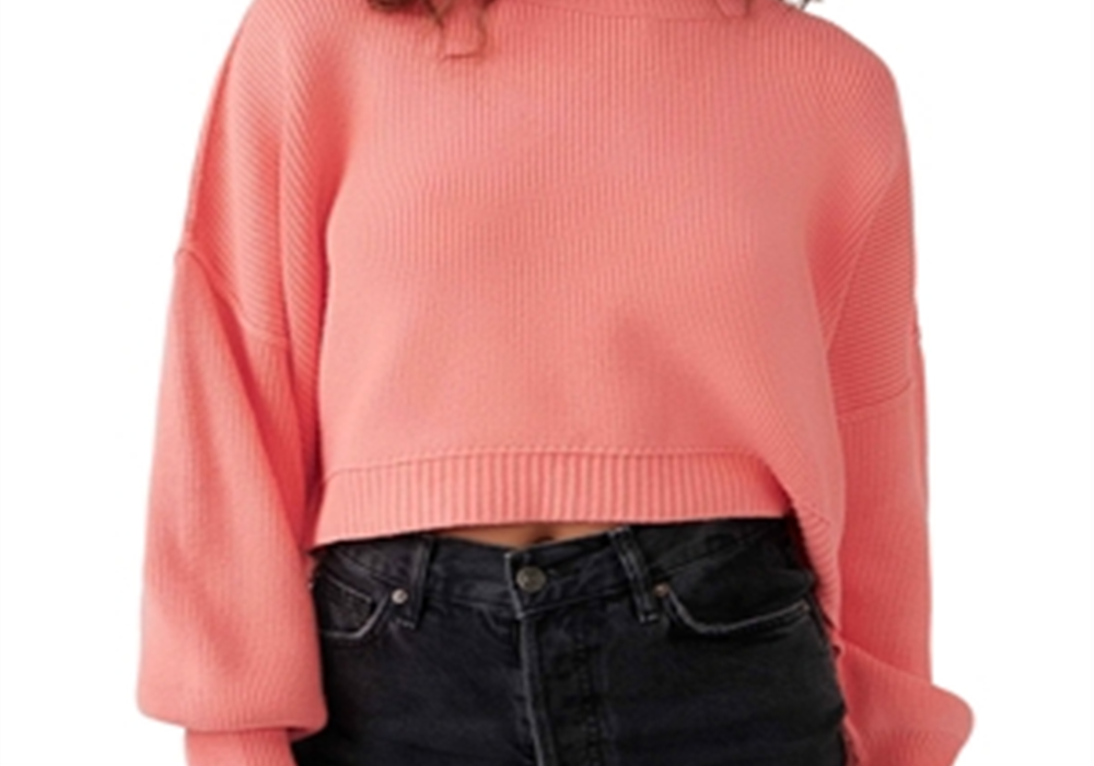 Suéter Cropped Easy Street da Free People Rosa Tamanho XS