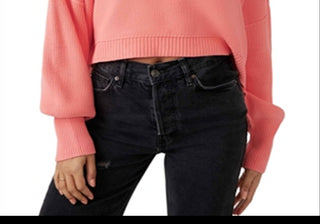 Suéter Cropped Easy Street da Free People Rosa Tamanho XS