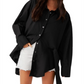 Camisa de popeline Free People Freya preta tamanho G