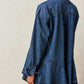 Camisa jeans Free People Freya azul tamanho P