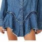 Camisa jeans Free People Freya azul tamanho P