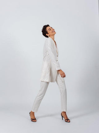 Calças Slim Tailoring Brancas – Calças Slim Fit Femininas