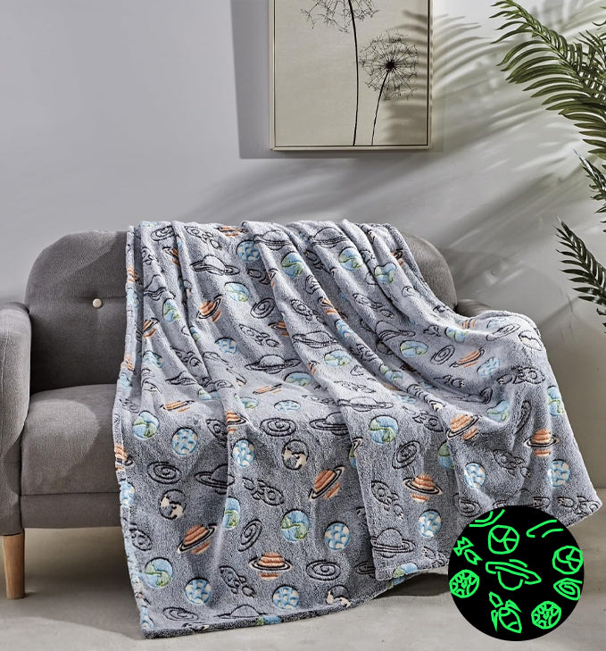Glow-in-the-Dark 50" x 60" Throw Blankets