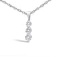 .925 Sterling Silver 1/7 Cttw Lab Grown Diamond Three Stone Diamond Pendant Necklace - 18" Inches