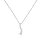 .925 Sterling Silver 1/4 Cttw Lab Grown Diamond Journey Pendant Necklace - 18" Inches