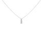 14K White Gold 1/2 Cttw Lab Grown Diamond Three Stone Pendant Necklace