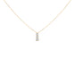 14K White Gold 1/2 Cttw Lab Grown Diamond Three Stone Pendant Necklace