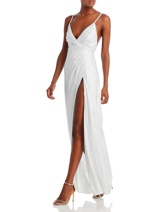 Vestido plissado Yesi Retrofete em lamê tamanho P