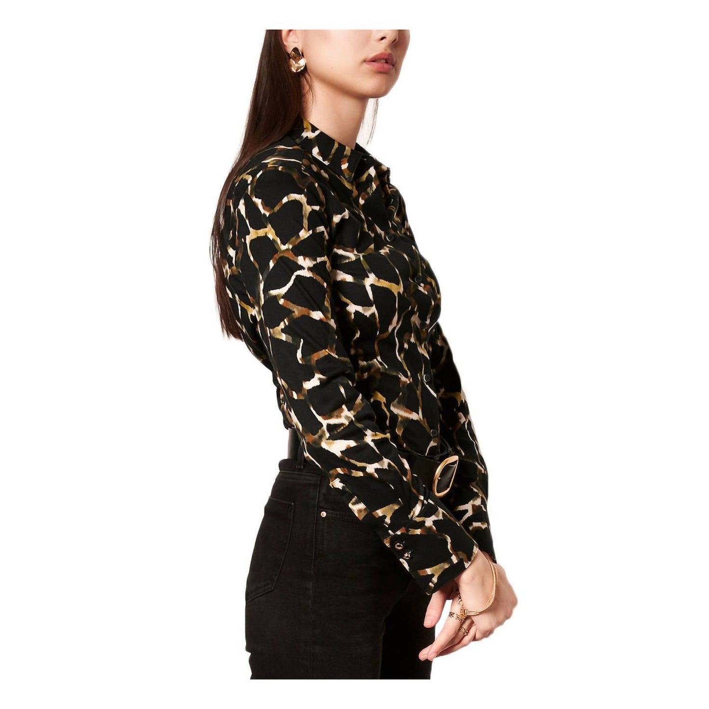 Desoto - PIA ABSTRACT ANIMAL PRINT BLOUSE