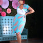 Serena Tulip Wiggle Tie Skirt in Aqua Palm Print | Laura Byrnes & Hope Johnstun