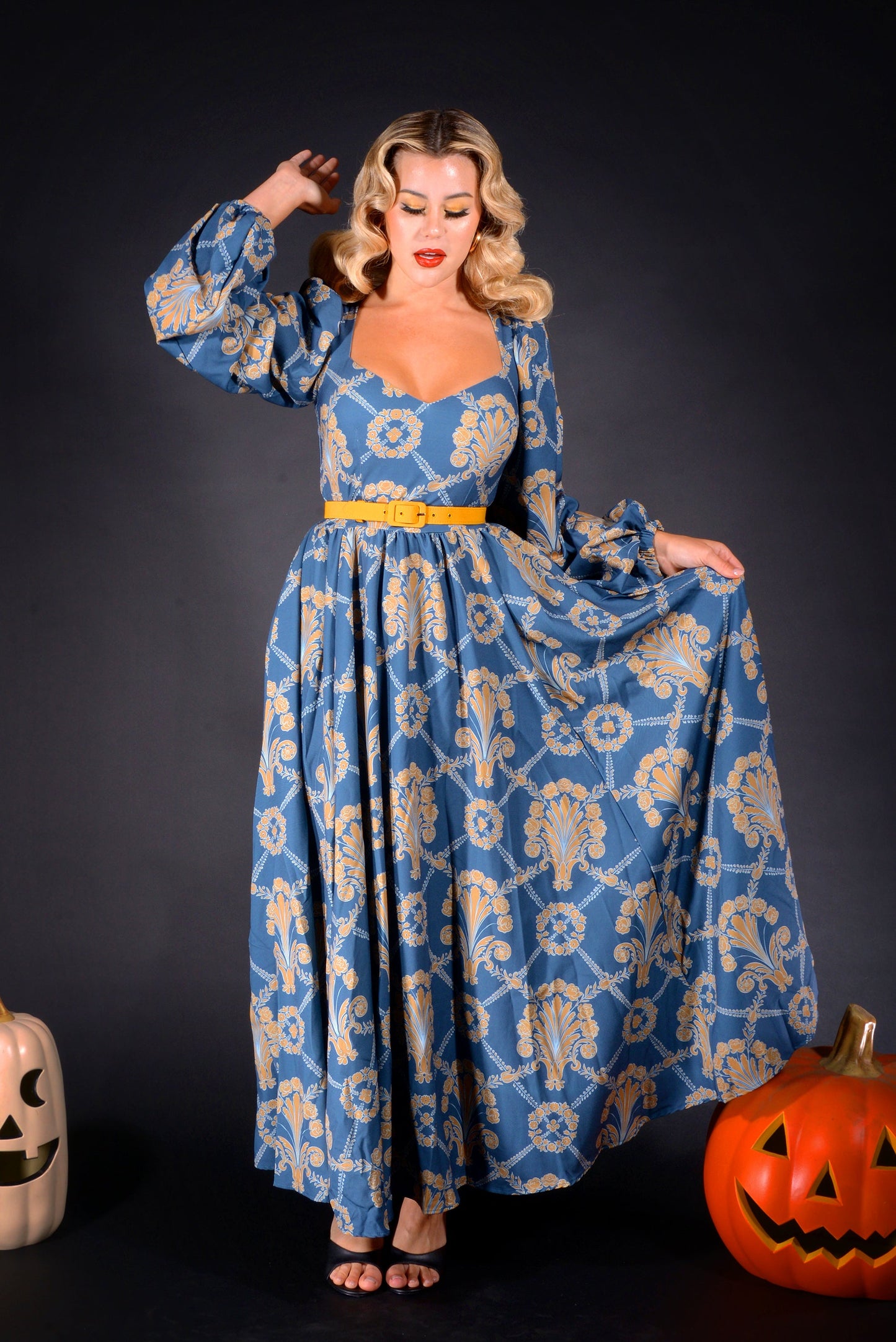 Lucrezia Maxi Gown in Take Me to Galway Crepe | Laura Byrnes & Hope Johnstun