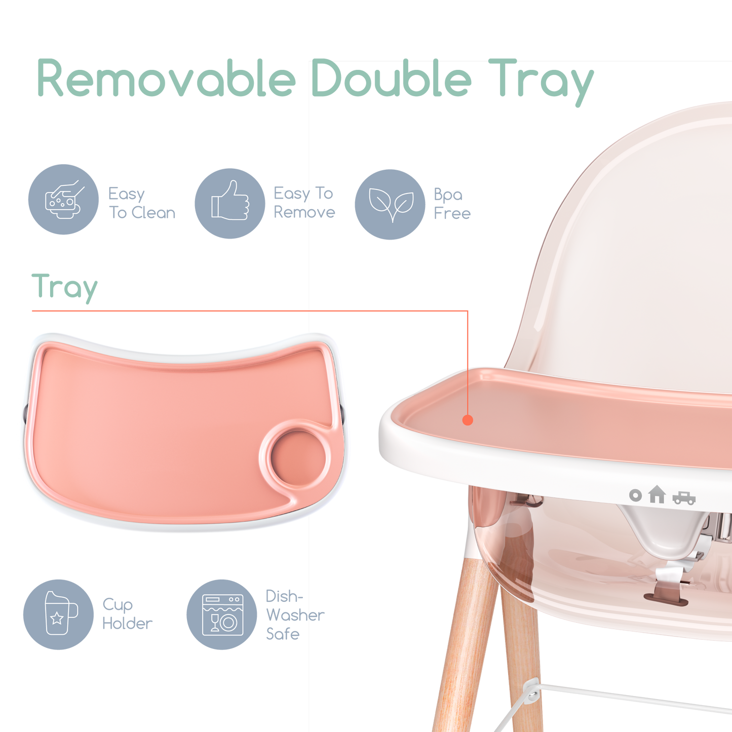 Cadeira alta de luxo 6 em 1 Children of Design