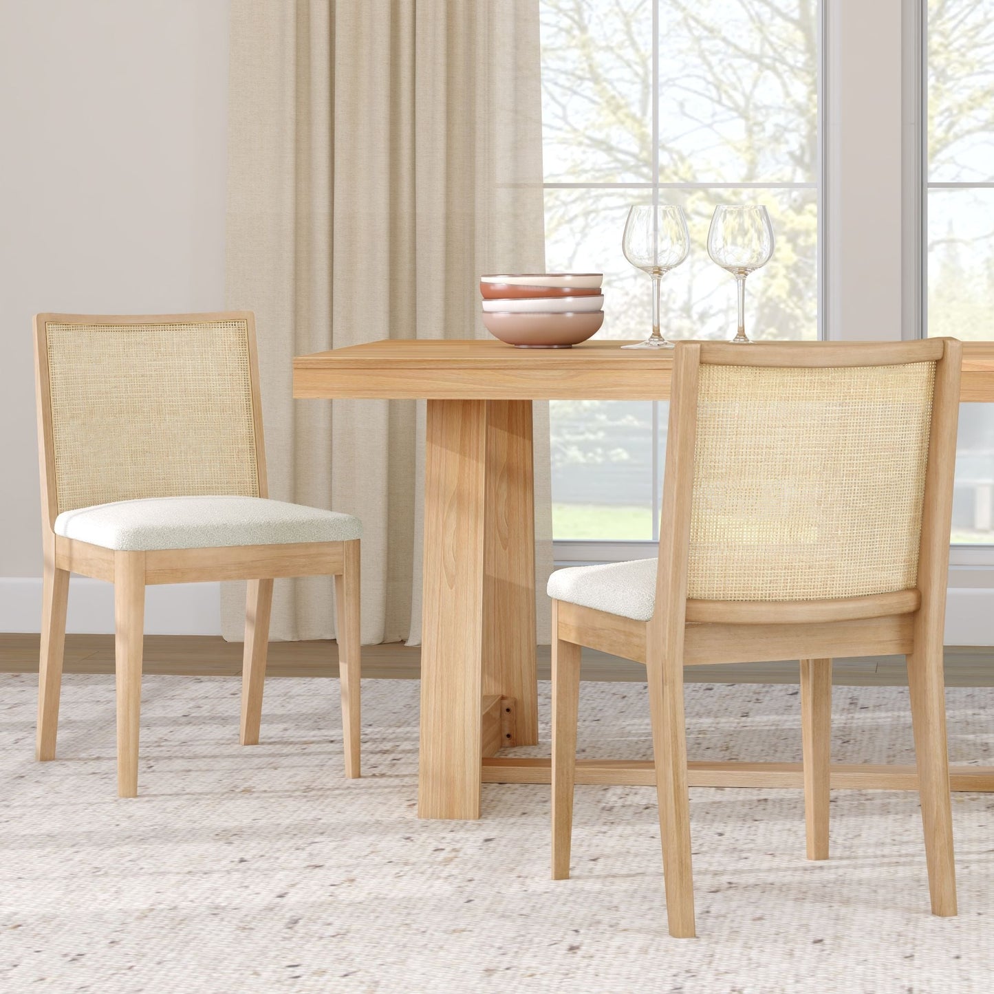 Plank and Beam Elio Rattan Back Dining Chair