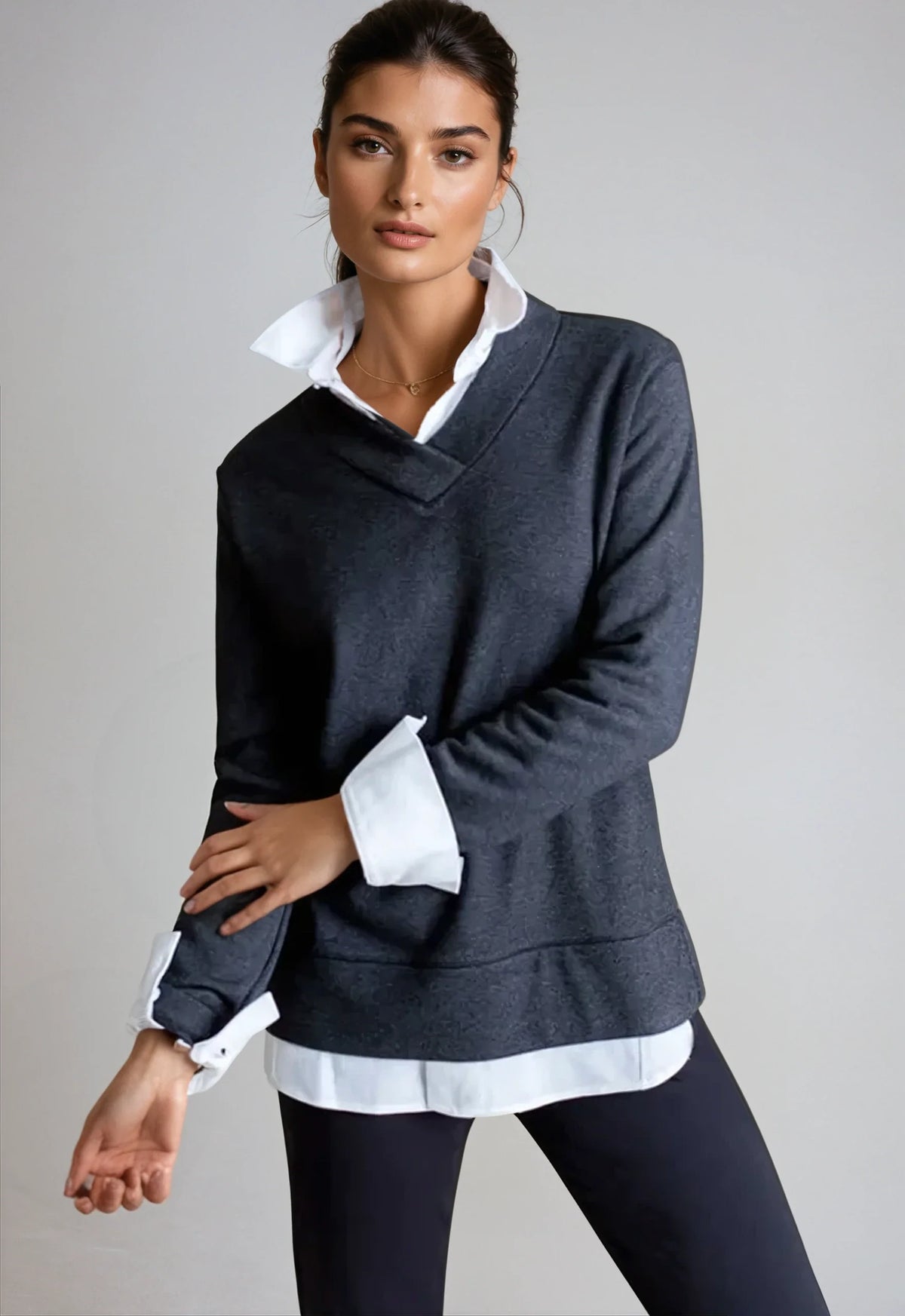 Power Vee 'Sweater' Sweatshirt - Camel