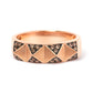 14K Rose Gold 1/4 Cttw Brown Diamond Pyramid Band Ring (Brown Color, SI1-SI2 Clarity)- Size 7