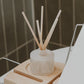 Cashmere and Vanilla White Translucent Tinted Glass Jar Reed Diffuser