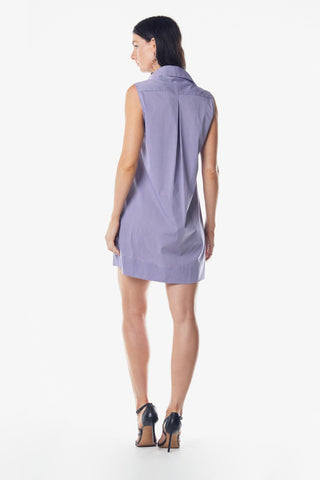 Vestido sem mangas de algodão italiano em roxo – Chic Summer Wear