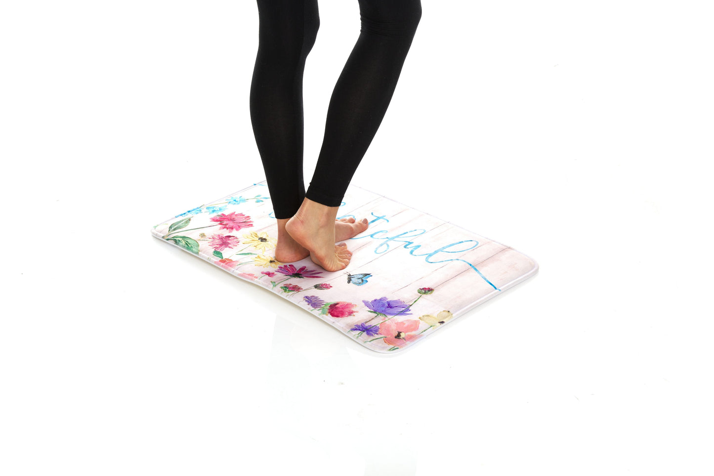 Tapetes de cozinha antifadiga Relax Series 20" x 30" da J&amp;V TEXTILES (madeira floral Grateful) 