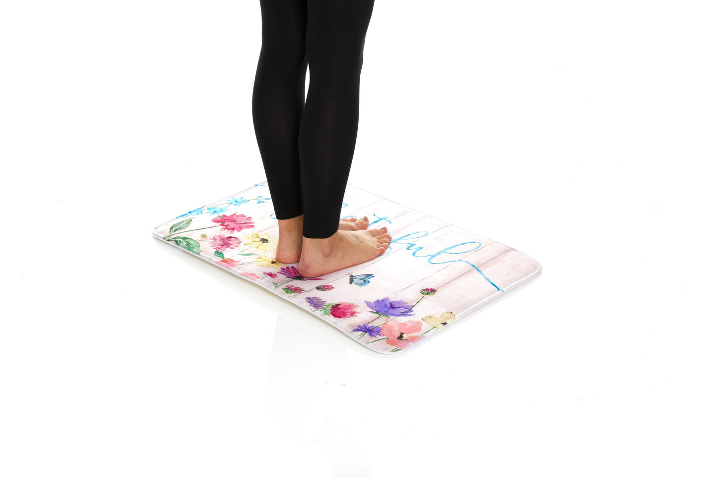 Tapetes de cozinha antifadiga Relax Series 20" x 30" da J&amp;V TEXTILES (madeira floral Grateful) 