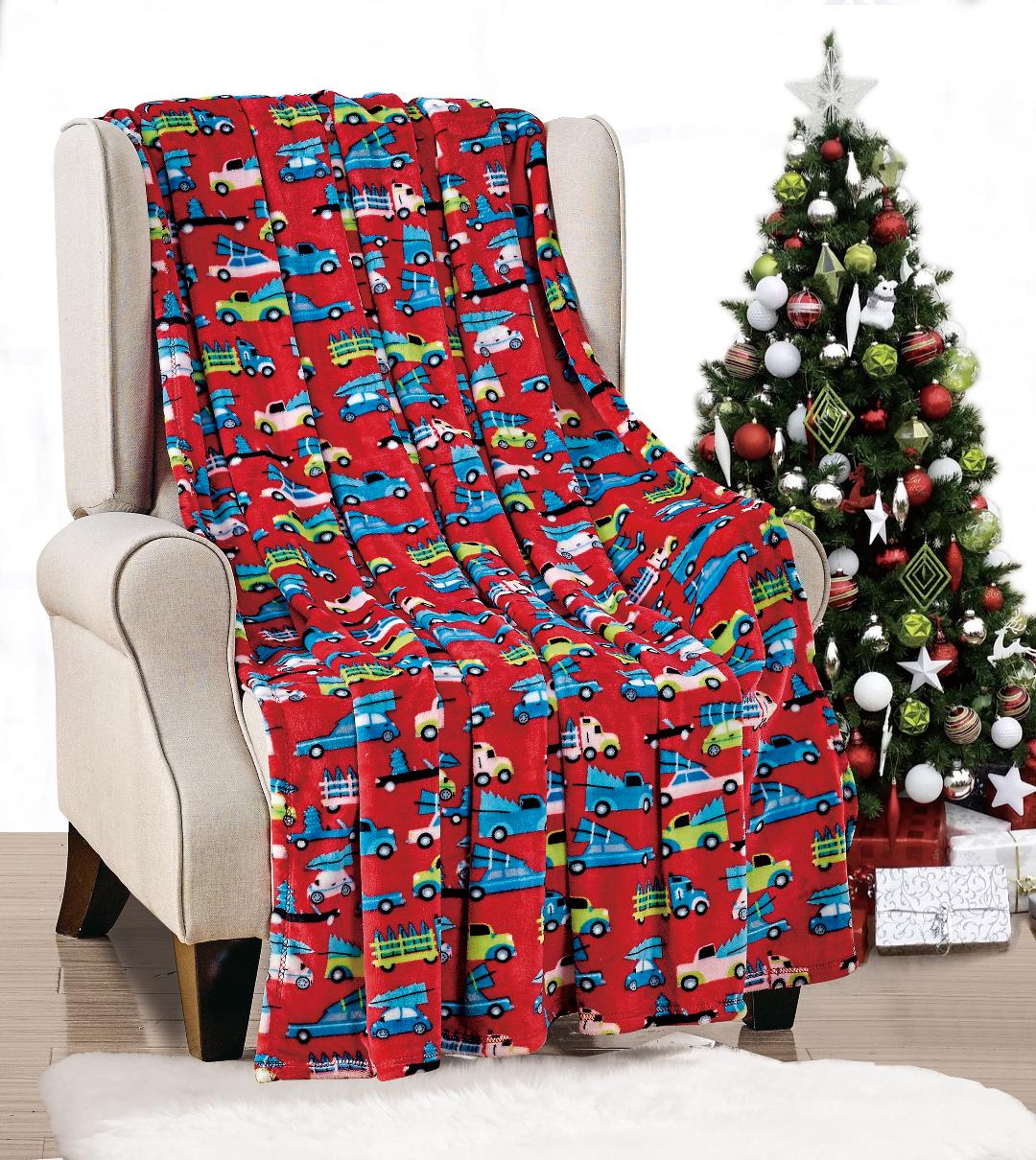 Christmas Blanket Cozy Festive Holiday Throw Blanket 50" x 60"