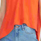 RACHEL Roy Bina Cropped Gola V Top Feminino Vermelho Tamanho P