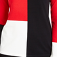 Blusa Alfani Feminina Ombro Caído Colorblock Vermelha Tamanho Pequeno Médio