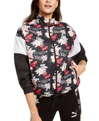 Puma Women's Fitness Workout Athletic Jacket Black Size Large
