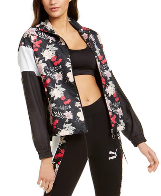 Puma Women's Fitness Workout Athletic Jacket Black Size Large