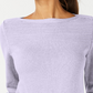Karen Scott Suéter Feminino de Algodão com Gola Canoa Roxo Tamanho Médio