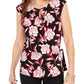 Blusa feminina Kasper com estampa de buraco de fechadura, rosa, tamanho pequeno, médio