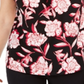 Blusa feminina Kasper com estampa de buraco de fechadura, rosa, tamanho pequeno, médio