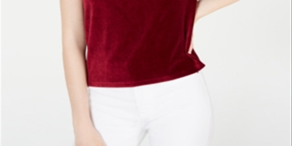 Blusa de veludo cotelê Crave Fame Junior, vermelha, tamanho grande