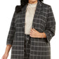 Calvin Klein Blazer Xadrez Feminino Cinza Tamanho 16W