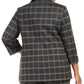 Calvin Klein Blazer Xadrez Feminino Cinza Tamanho 16W