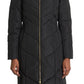 Cole Haan Anoraques e Parkas Femininos com Capuz e Plumas, Preto, Tamanho XL