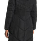 Cole Haan Anoraques e Parkas Femininos com Capuz e Plumas, Preto, Tamanho XL