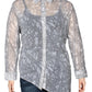 Blusa assimétrica oversized feminina Alfani cinza tamanho XX-G