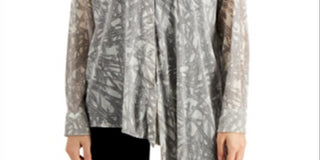 Blusa assimétrica oversized feminina Alfani cinza tamanho XX-G