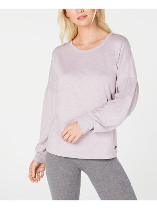 Ideology Women's Long Sleeve Jewel Neck Sweater Pink Size X-Large
