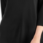 Blusa feminina Alfani com recorte em formato de buraco de fechadura e manga 3/4, preta, tamanho médio
