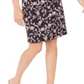 Vestido de festa feminino Jessica Howard floral com manga 3/4, gola redonda e acima do joelho, roxo, tamanho 6, pequeno