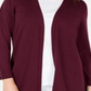 Karen Scott Cardigan Feminino Frente Aberta Vinho Tamanho Pequeno XL