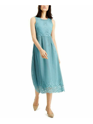 Vestido de festa MIDI sem mangas Alfani feminino, verde, tamanho 6