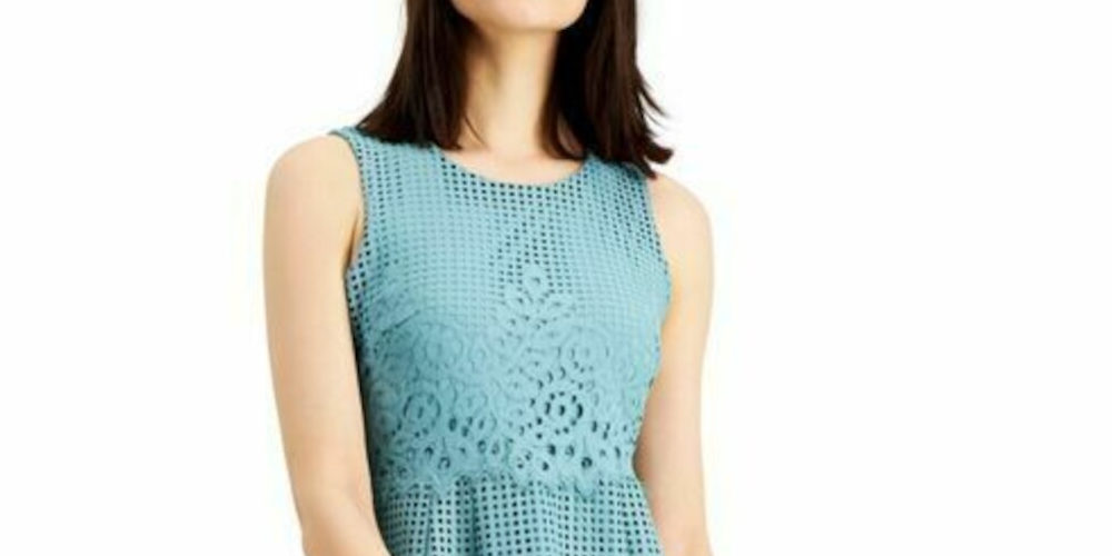 Vestido de festa MIDI sem mangas Alfani feminino, verde, tamanho 6