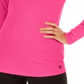 Camiseta Calvin Klein Feminina Performance Logo Listrada Gola Moletom Rosa Tamanho P